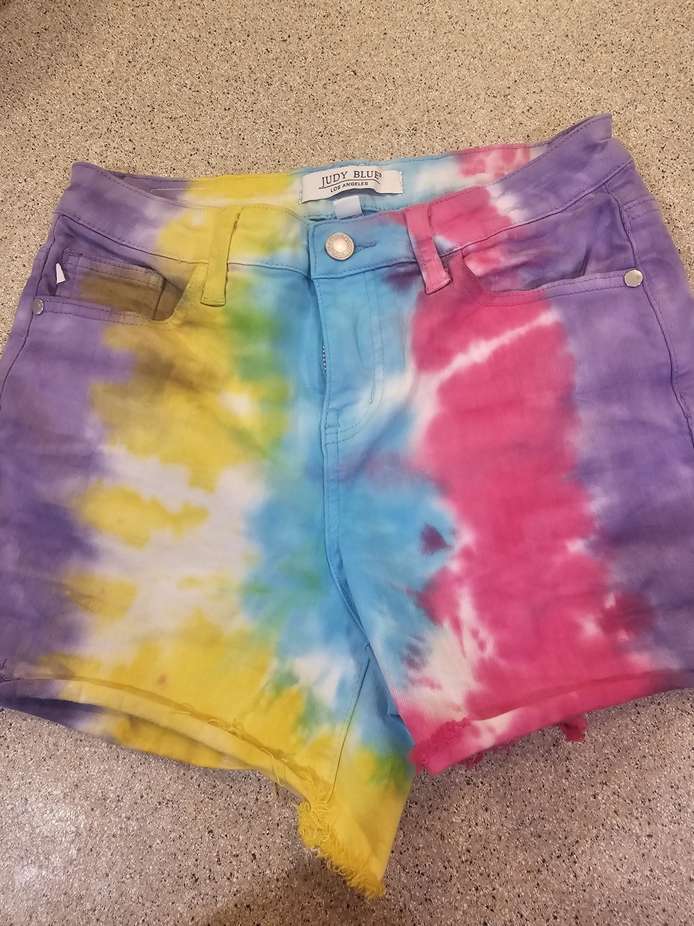 Judy Blue Women's Tie-Dye High-Rise Denim Shorts - Multicolor